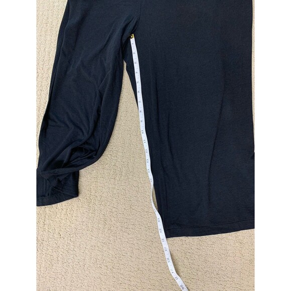 Universal Standard Black Cropped Wide Leg V-neck Jumpsuit Pockets XS (10-12) - Picture 8 of 9